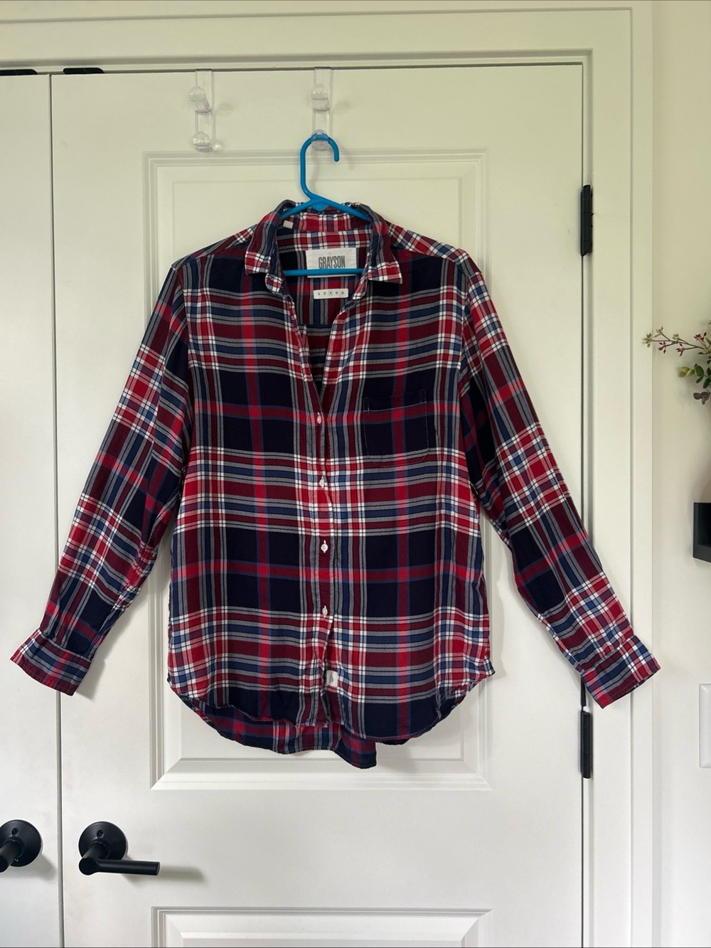 GRAYSON by Frank & Eileen sz 3 M THE HERO Button Up Shirt Lyocell Flannel Plaid